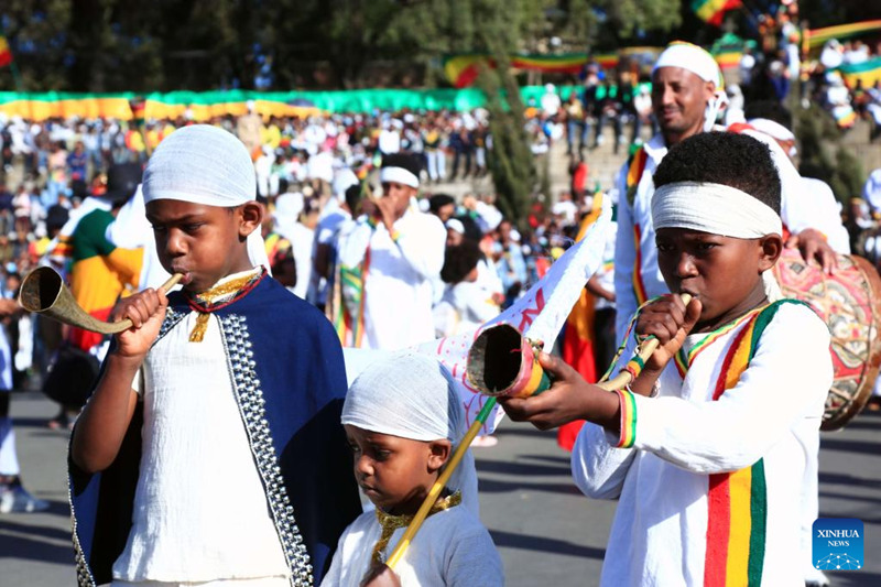 Watu washerehekea Siku ya Ushindi huko Addis Ababa, Ethiopia