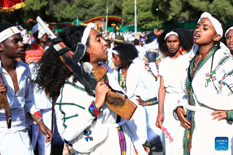 Watu washerehekea Siku ya Ushindi huko Addis Ababa, Ethiopia