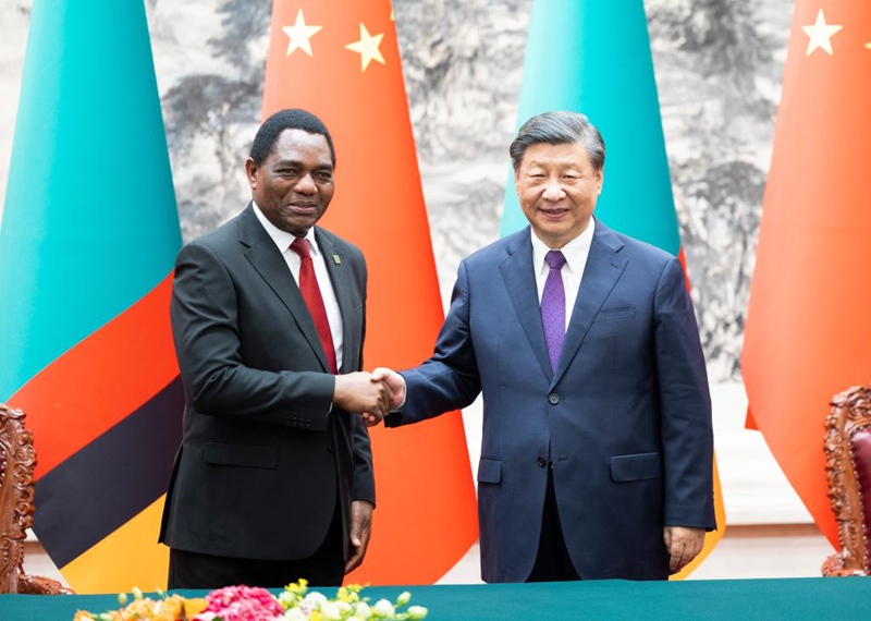 Rais Xi Jinping na mwenzake Hichilema wa Zambia watangaza kuinua hadhi ya uhusiano kati ya China na Zambia